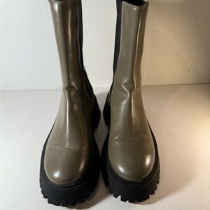 Zara Stylish Olive Green Women's Boots